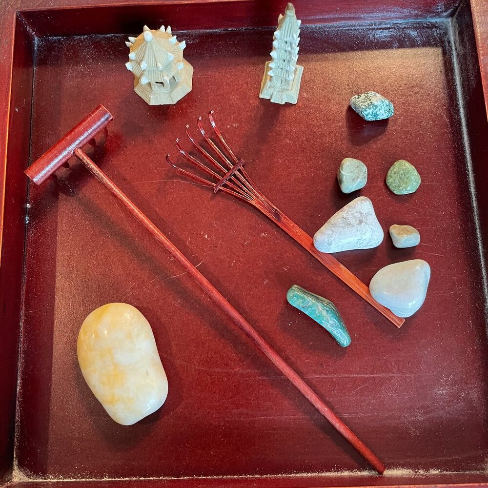 Small Zen Garden Kit with Zen Garden Book Everything Included